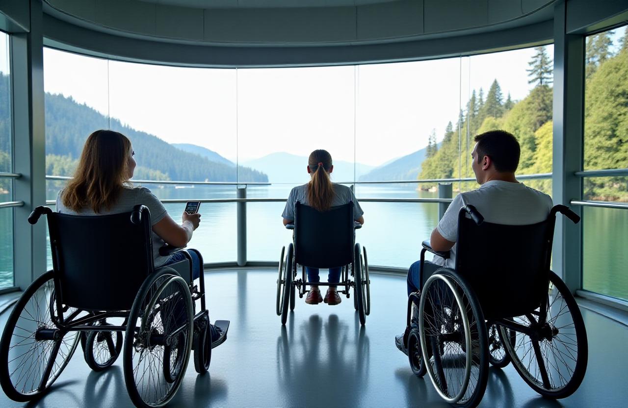 Barrier-free accessible wildlife viewing platform Victoria