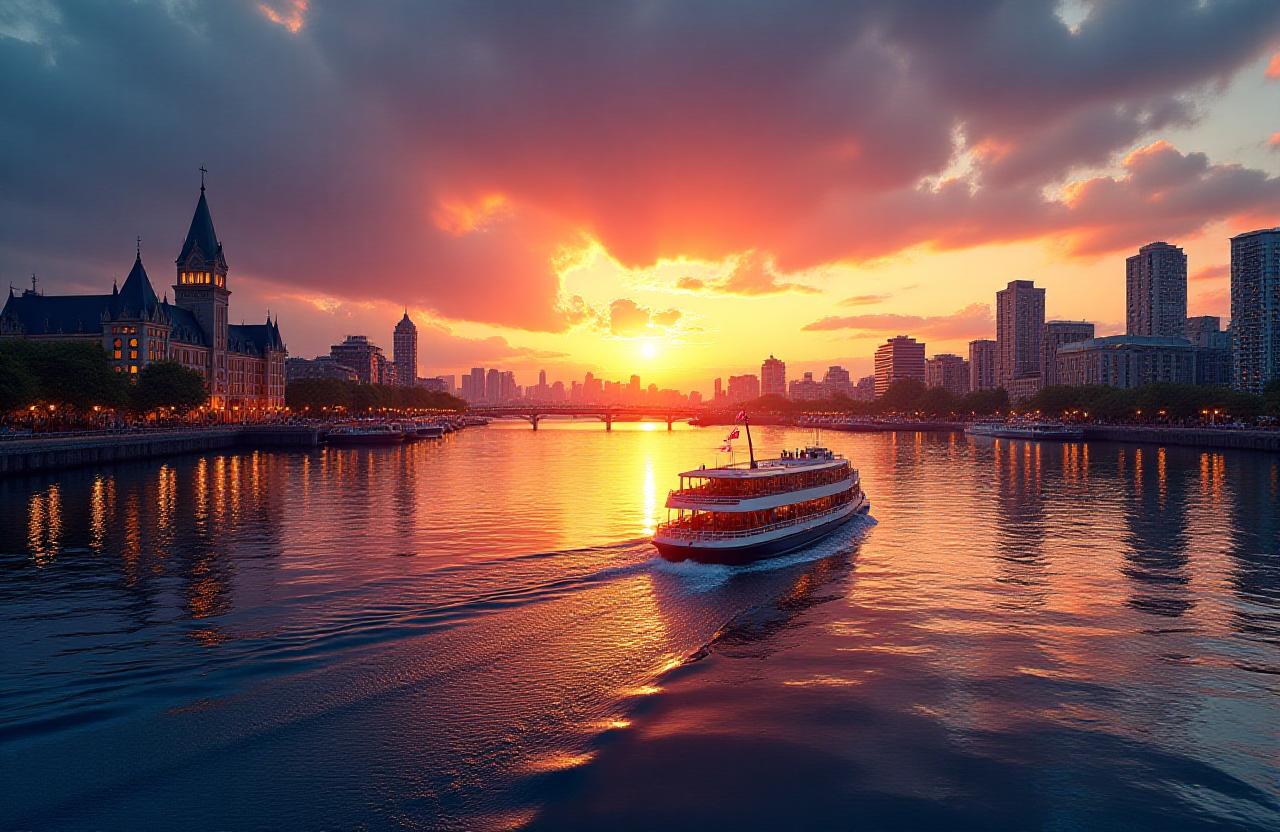 Scenic Victoria inner harbour sunset cruise